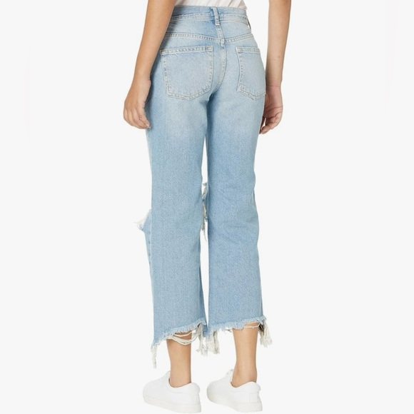 Free People Maggie Midrise Straight Jean, Size 25, NWT, Light Stone - Picture 2 of 14